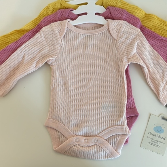 Cloud Island 3-Pack Long Sleeve Bodysuits/Onesies - Picture 2 of 7